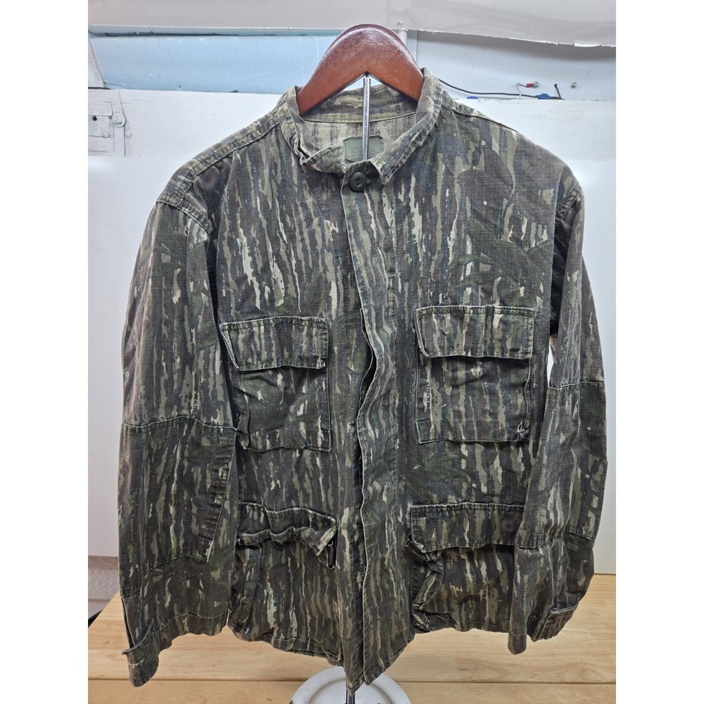 Vintage REALTREE Atlanco‎ Military Combat Coat Size Medium Woodland Camo